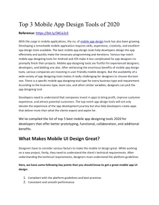 Top 3 Mobile App Design Tools of 2020