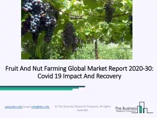 fruit and nut farming global market report 2020 30 covid 19 impact and recovery