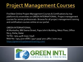 Project Management Courses