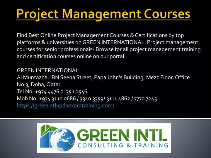 find best online project management courses
