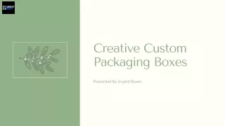 Get Wholesale Creative Custom Packaging Boxes From Urgent Boxes