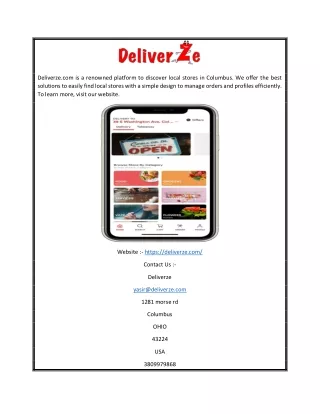 Deliverze App Columbus | Deliverze.com