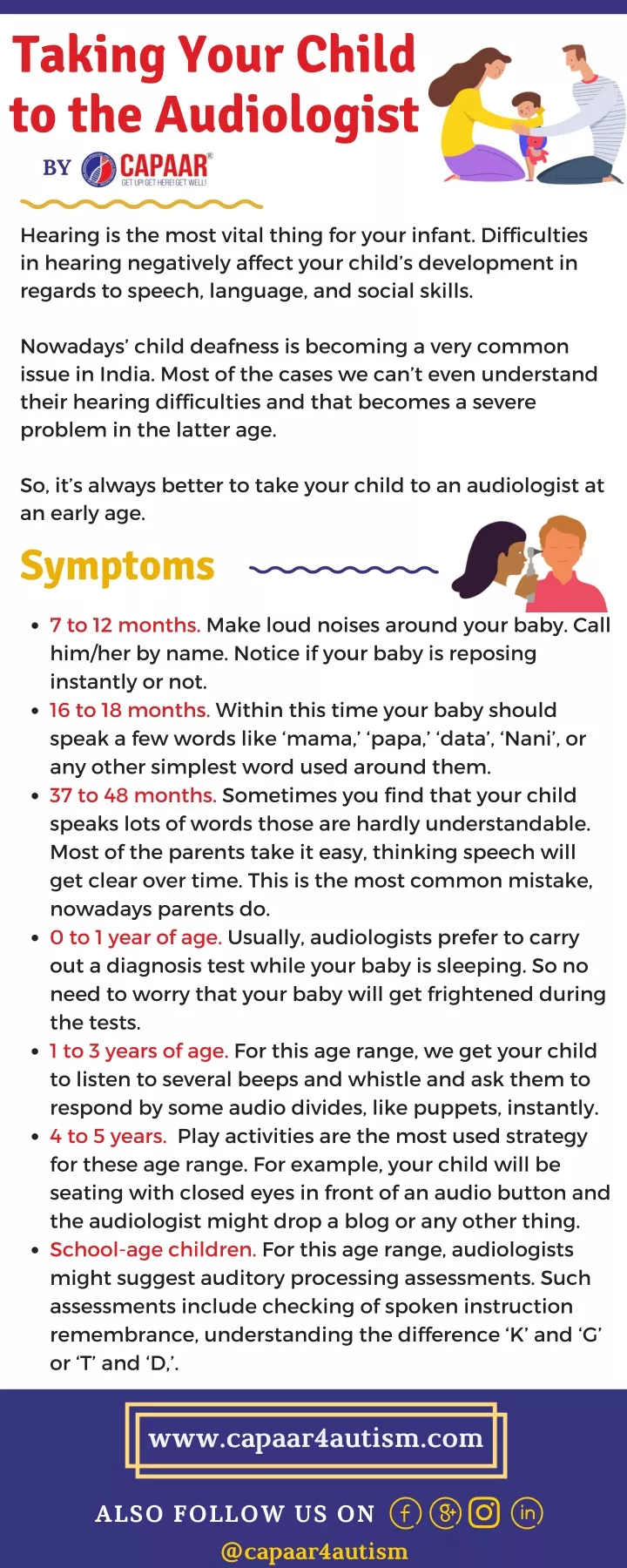 taking your child to the audiologist by