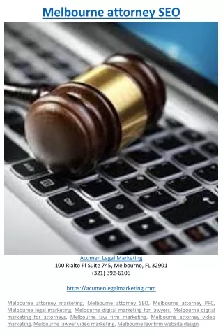 melbourne attorney seo