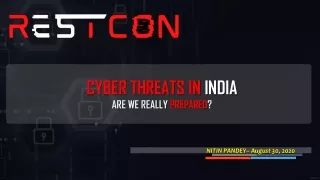 Nitin Pandey at RESTCON On Combating Cyber Threats
