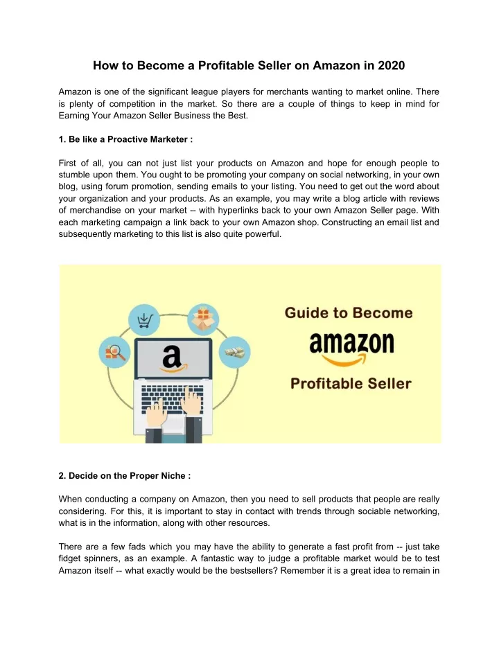how to become a profitable seller on amazon