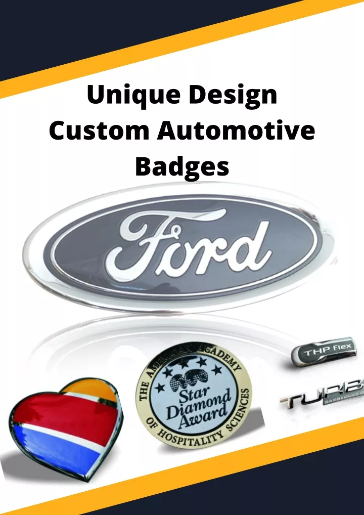 unique design custom automotive badges