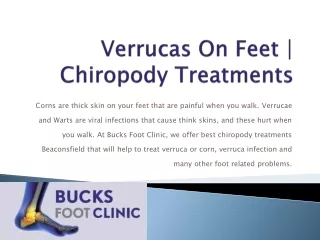 Verrucas On Feet | Chiropody Treatments | Foot Doctor Beaconsfield