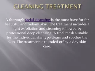 cleaning treatment