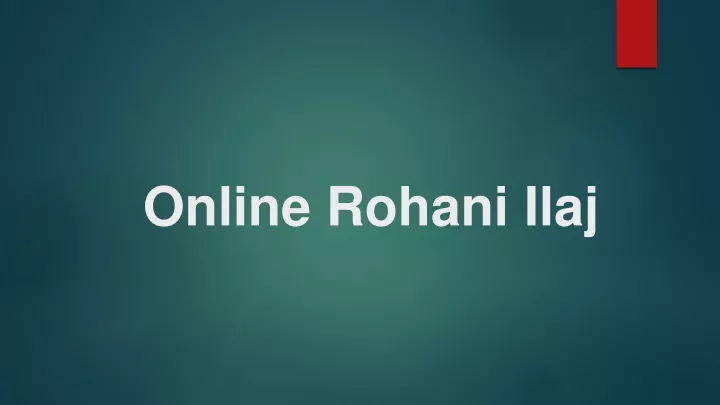 online rohani ilaj