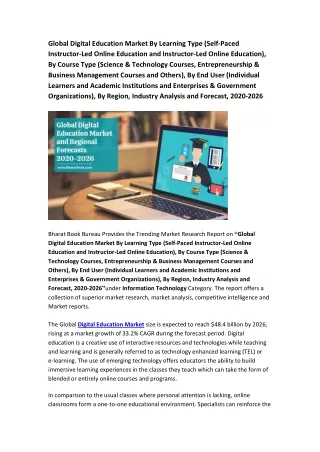 global digital education market by learning type