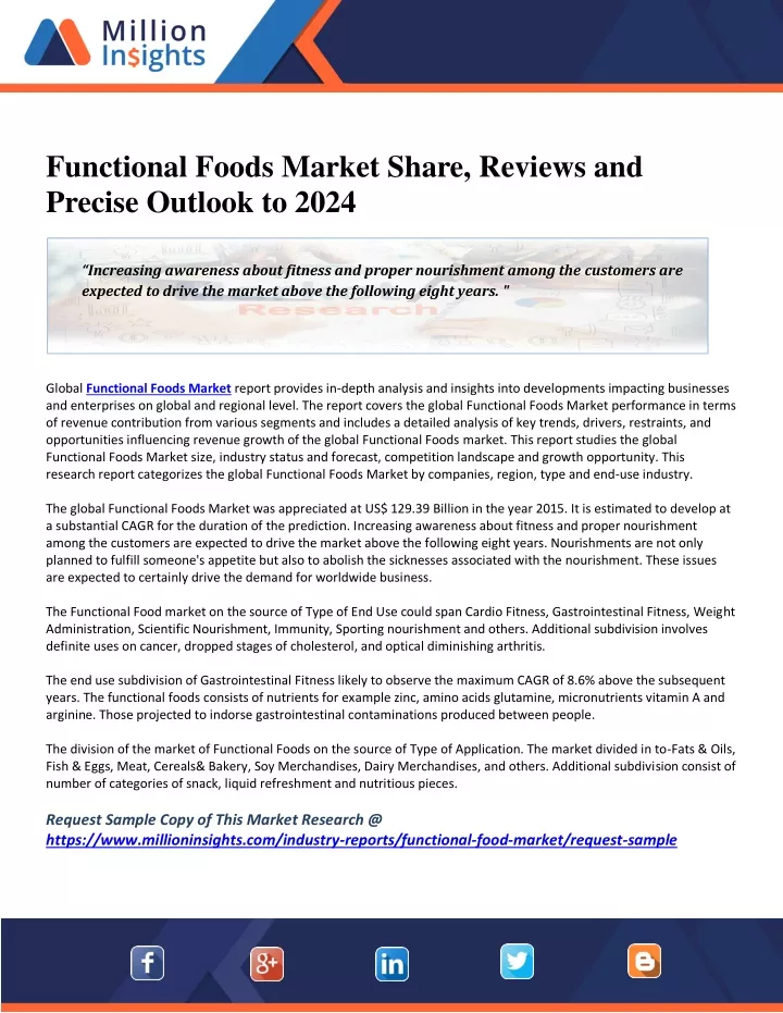 functional foods market share reviews and precise