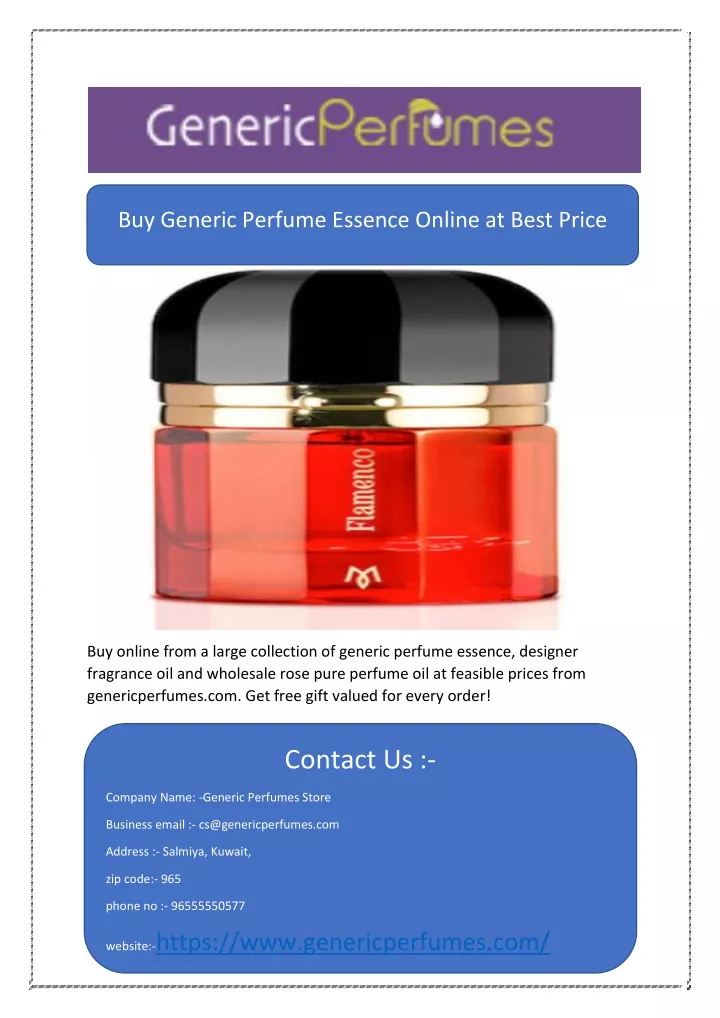 buy generic perfume essence online at best price