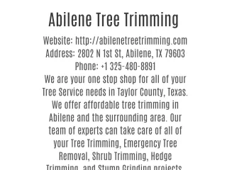 Abilene Tree Trimming