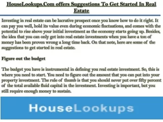 houselookups com offers suggestions