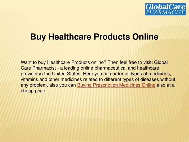 buy healthcare products online