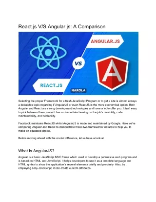 react js v s angular js a comparison