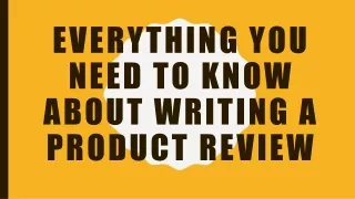 everything you need to know about writing a product review