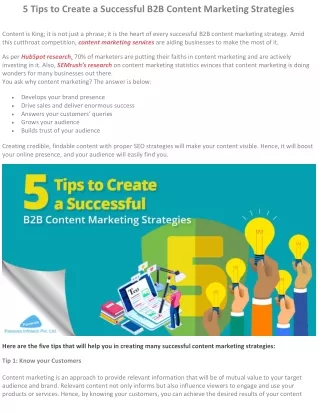 5 tips to create a successful b2b content