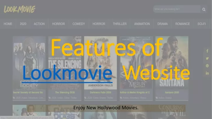 features of lookmovie website