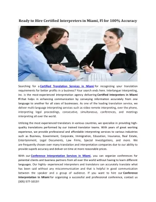 ready to hire certified interpreters in miami