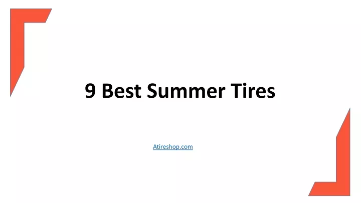 9 best summer tires