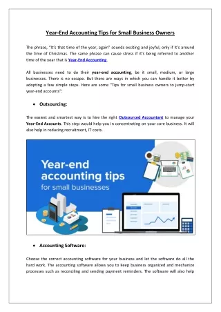 Tips of Year-End Accounting for Small Business Owners