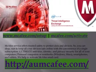 www mcafee com setup mcafee com activate