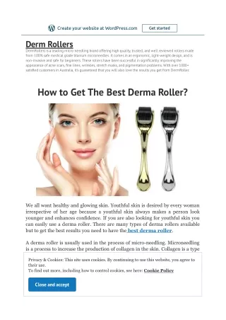 How to Get The Best Derma Roller?