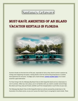Plan Your Type of Private Island Vacation Rentals