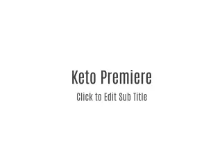 Keto Premiere - weight Lose Product