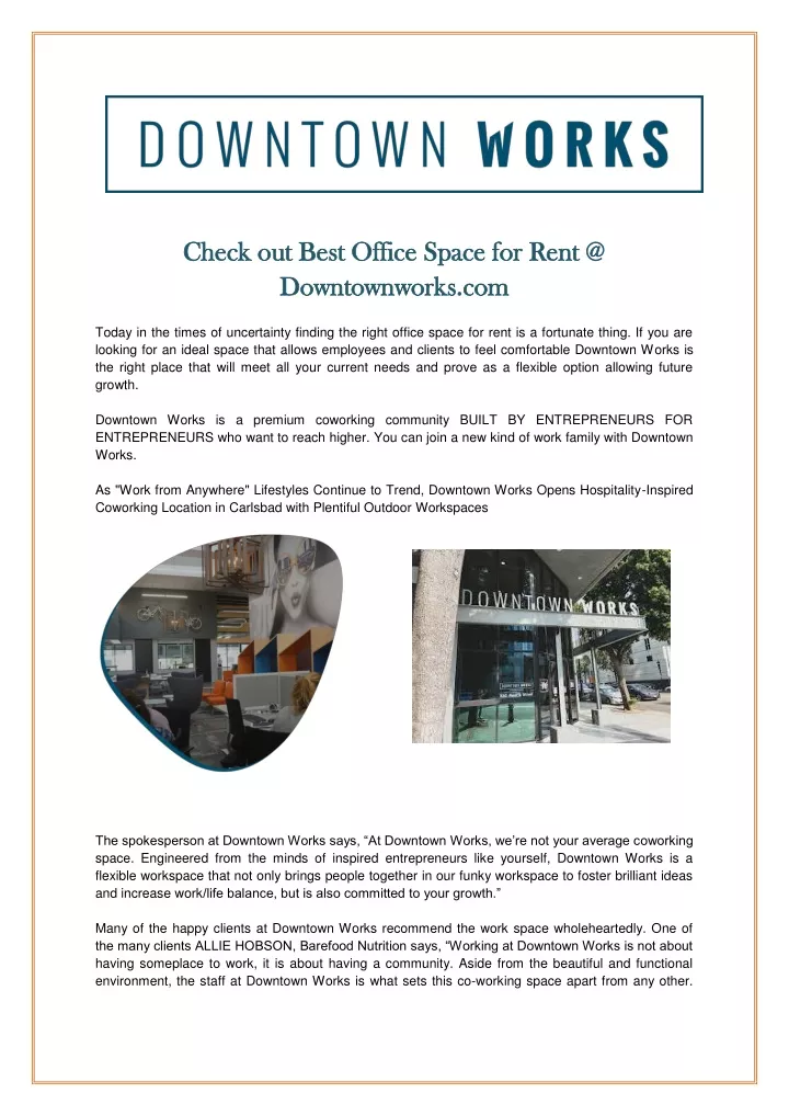 check out best office space for rent @ check