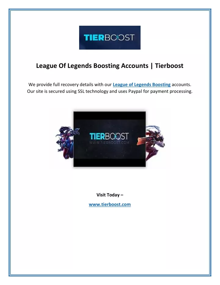 league of legends boosting accounts tierboost