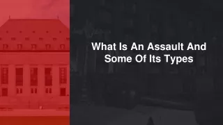 what is an assault and some of its types