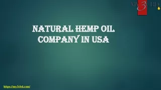 Natural hemp oil company in usa