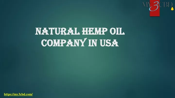 natural hemp oil company in usa