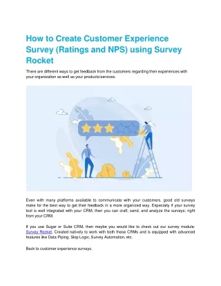 how to create customer experience survey ratings and nps using survey rocket