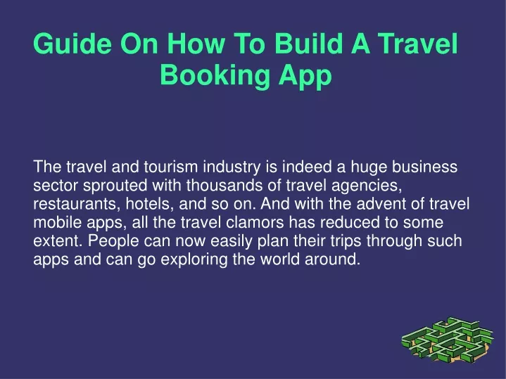 guide on how to build a travel booking app