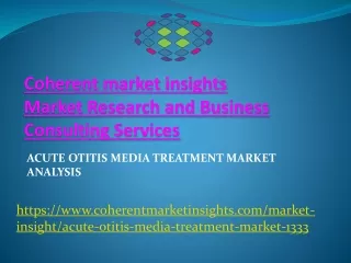 Acute Otitis Media Treatment Market Analysis