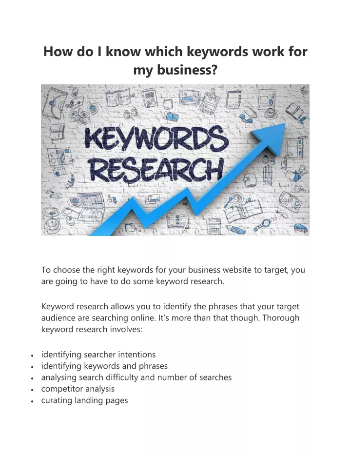 how do i know which keywords work for my business