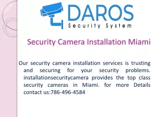 security camera installation miami