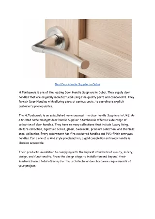 best door handle supplier in dubai