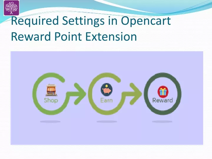 required settings in opencart reward point extension