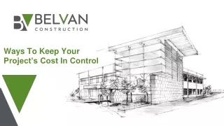 ways to keep your project s cost in control