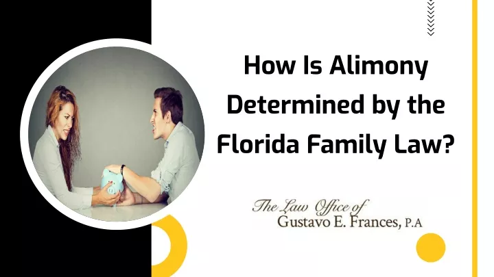 how is alimony determined by the florida family