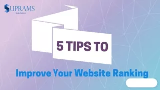5 Simple Tips To Improve Your Website Ranking