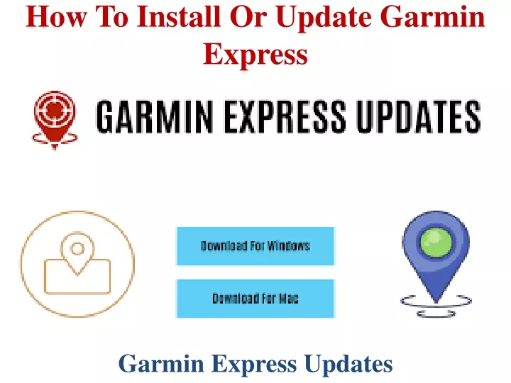 how to install or update garmin express