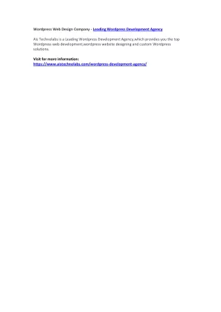 wordpress web design company leading wordpress