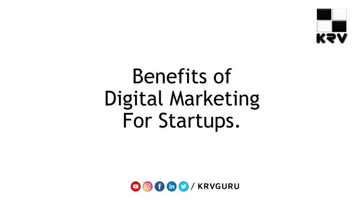 benefits of digital marketing for startups