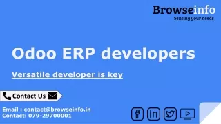 Odoo ERP developers: A versatile developer is key to a successful business